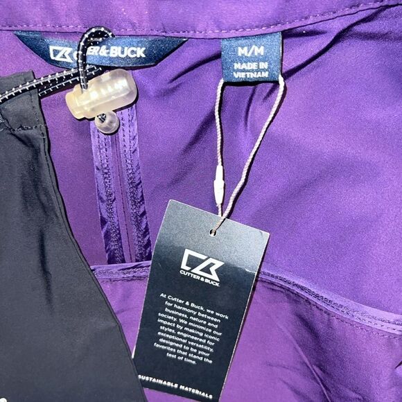 CUTTER & BUCK Charter Eco Recycled Full-Zip Purple Jacket-M NWT! - Picture 9 of 11